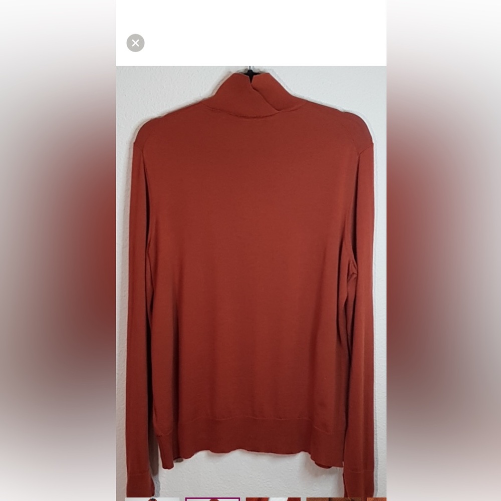 Lafayette 148 New York Split Neck Mock Wool Sweater Sz XL. Excellent Condition
